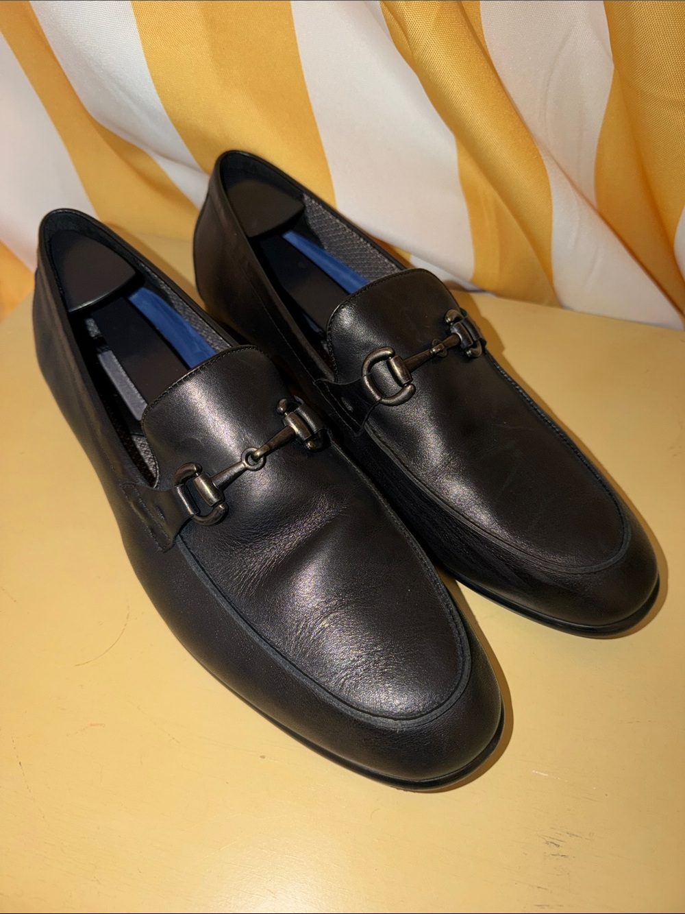 Vince Camino men’s 13M black leather horsebit  loafers
